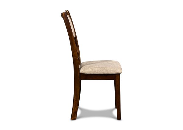 Side View of the Gia Dining Chair in Cherry by New Classic Furniture | Home Furniture Plus Bedding