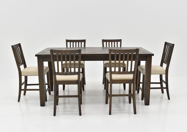 Front Facing View of the Willow Creek 7 Piece Counter Height Dining Set by Jofran | Home Furniture Plus Bedding