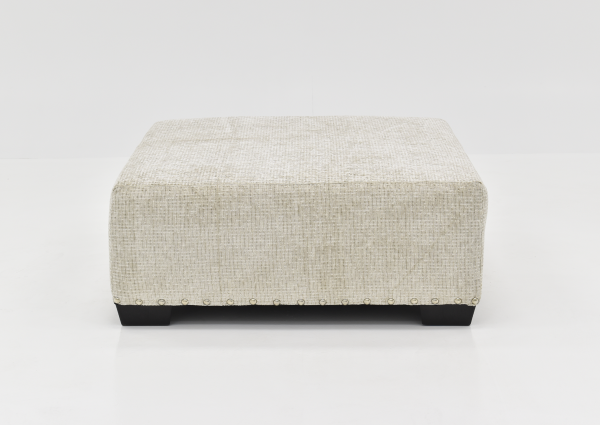 Head On View of the Sycamore Ottoman in Sandstone by Behold Home | Home Furniture Plus Bedding