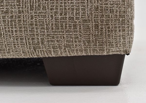Close Up View of the Foot on the Perth Chair in Pewter by Peak Living Furniture | Home Furniture Plus Bedding