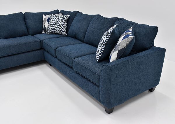 Sofa Side  View of the Endurance Sectional Sofa in Navy Blue by Albany Industries | Home Furniture Plus Bedding