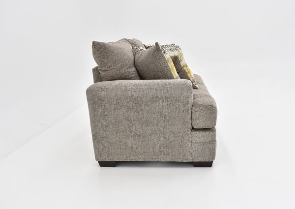 Side View of the Perth Loveseat in Pewter by Peak Living Furniture | Home Furniture Plus Bedding