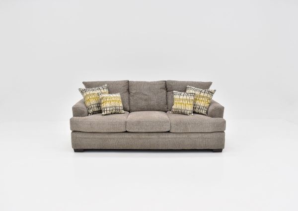 Front Facing View of the Perth Sofa in Pewter by Peak Living Furniture | Home Furniture Plus Bedding