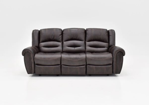 Front Facing View  of the Torino Reclining Sofa Set in Brown by Man Wah | Home Furniture Plus Bedding