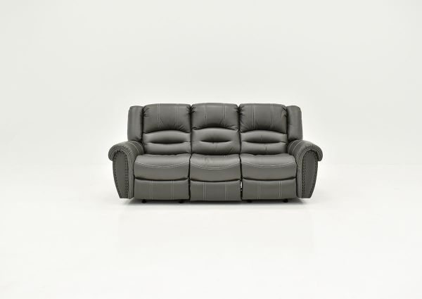 Front Facing View of the Torino Reclining Sofa in Gray by Man Wah | Home Furniture Plus Bedding