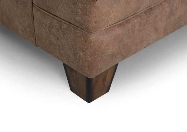 	Close Up View of the Leg on the Sicily Sofa Set in Brown by Franklin | Home Furniture Plus Bedding