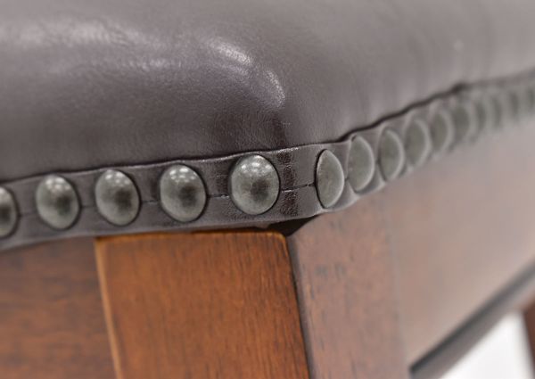 Close Up View of the Seat of the Fiesta 24 Inch Barstool in Brown by Elements International | Home Furniture Plus Bedding