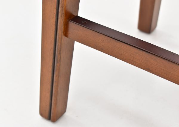 	Close Up View of the Leg and Footrest of the Fiesta 24 Inch Barstool in Brown by Elements International | Home Furniture Plus Bedding