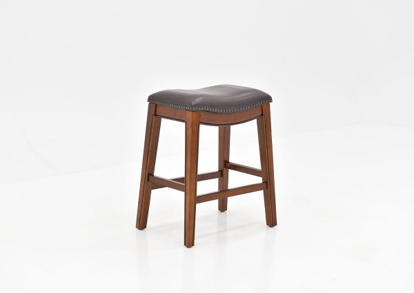 Slightly Angled View of the Fiesta 24 Inch Barstool  in Brown by Elements International | Home Furniture Plus Bedding