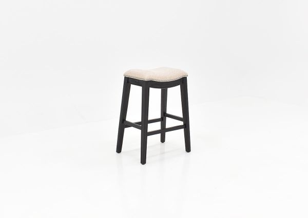 Slightly Angled View of the Parkside 30 Inch Barstool in Two-Tone by Elements International | Home Furniture Plus Bedding