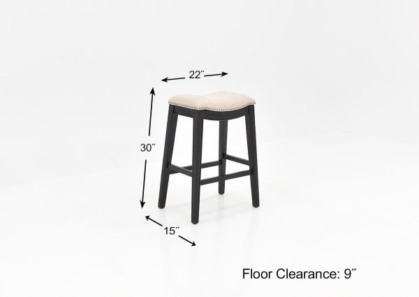 Dimension Details of the Parkside 30 Inch Barstool in Two-Tone by Elements International | Home Furniture Plus Bedding