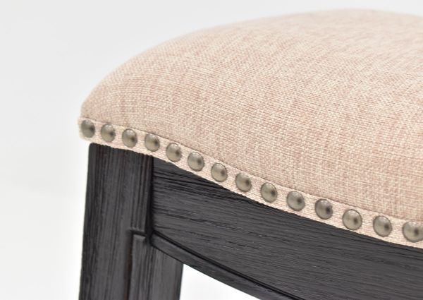 Close Up View of the Corner of the Seat of the Parkside 30 Inch Barstool in Two-Tone by Elements International | Home Furniture Plus Bedding