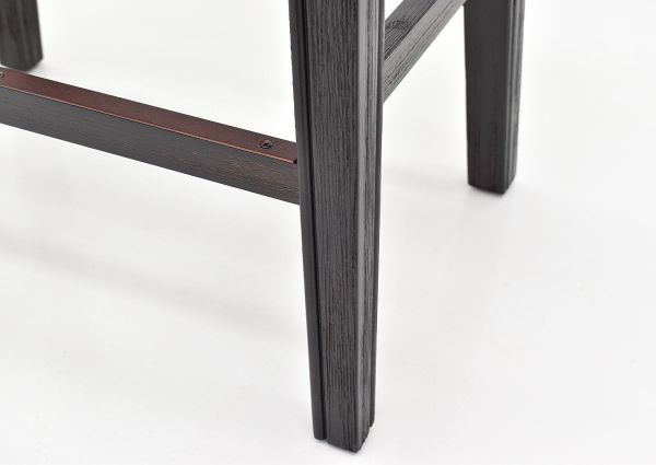 Close Up View of the Leg and Footrest of the Parkside 30 Inch Barstool in Two-Tone by Elements International | Home Furniture Plus Bedding