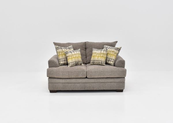 	Front Facing View of the Perth Loveseat in Pewter by Peak Living Furniture | Home Furniture Plus Bedding