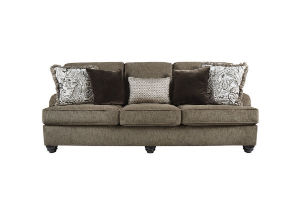 Front Facing View of the Braemer Sofa in Brown by Ashley Furniture | Home Furniture Plus Bedding