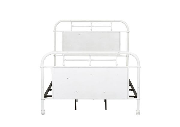 Bed Only View of the Vintage Twin Size Metal Bed in White by Liberty Furniture | Home Furniture Plus Bedding