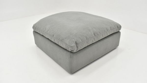 Angled Overhead View of the Cloud Ottoman in Gray by KUKA Home | Home Furniture Plus Bedding