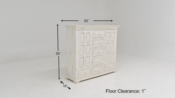 Dimension Details of the Chalet Man's Chest in White by Vintage Furniture | Home Furniture Plus Bedding
