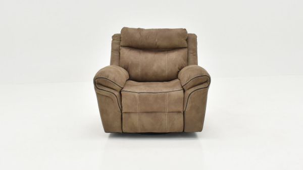 Front Facing View  of the Nashville Glider Recliner in Brown by Steve Silver | Home Furniture Plus Bedding